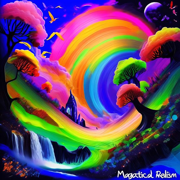 AIアートポスター カナブストラクド「市松模様なき魔術的リアリズム」 Kanabstracd オリジナルアート作..