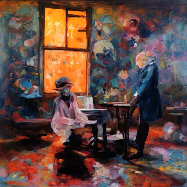 AIアートポスター カナブストラクド「クリムト的有刺なきばかげた」 Kanabstracd オリジナルアート作品 アートポスター アートプリント 壁掛けアート ウォールアート インテリア デジタルアート 現代アート