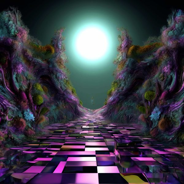 AIアートポスター カナブストラクド「弓なき3Dと超現実」 Kanabstracd オリジナルアート作品 アートポ..