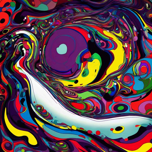 Rakuten - AIアートポスター カナブストラクド「ポロック的矢なき超現実」 Kanabstracd オリジナルアート作品 アートポスター アートプリント 壁掛けアート ウォールアート インテリア デジタルアート 現代アート