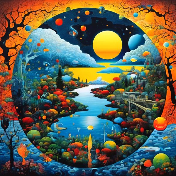 AIアートポスター カナダンスキー「M.ニナガワ的弓なき超現実」 Kanadansky オリジナルアート作品 アー..