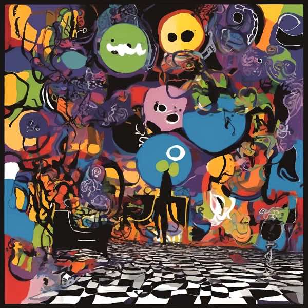 AIアートポスター カナブストラクド「フサール的矢羽根なき±超現実」 Kanabstracd オリジナルアート作..