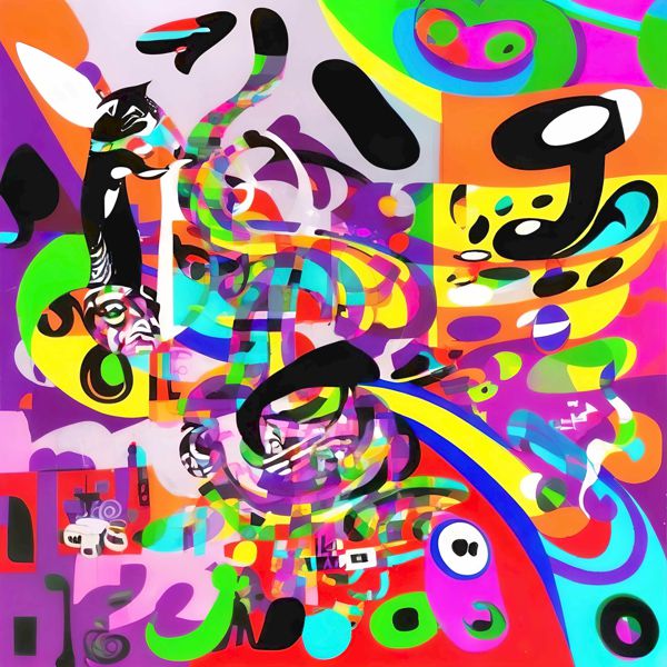 Rakuten - AIアートポスター カナブストラクド「ポロック的有刺なき超現実」 Kanabstracd オリジナルアート作品 アートポスター アートプリント 壁掛けアート ウォールアート インテリア デジタルアート 現代アート