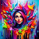 AIアートポスター 渓斎英泉に影響されないカナによる … オリジナルアート作品 アートポスター アートプリント インテリア