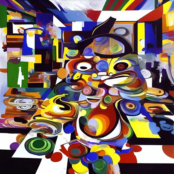 AIアートポスター カナブストラクド「有刺なき不条理リアリズム」 Kanabstracd オリジナルアート作品 ..