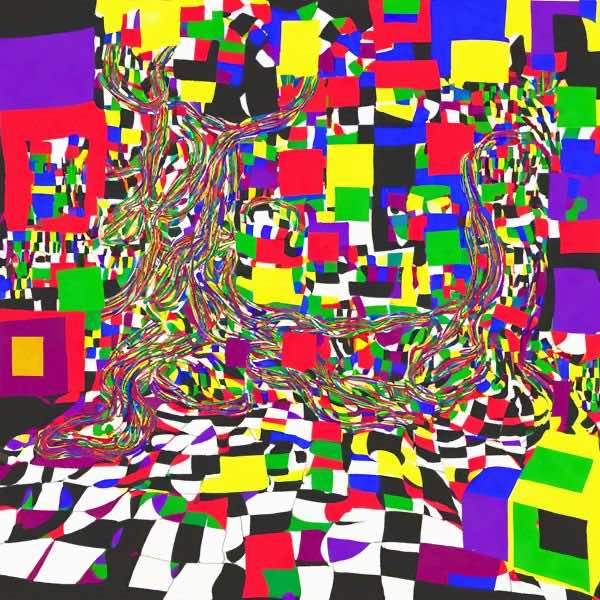 AIアートポスター カナブストラクド「Glee 的矢なき±超現実」 Kanabstracd オリジナルアート作品 アートポスター アートプリント 壁掛..