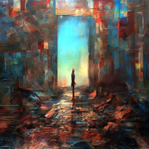 AIアートポスター カナブストラクド「弓なき±超現実と±免疫」 Kanabstracd オリジナルアート作品 アー..