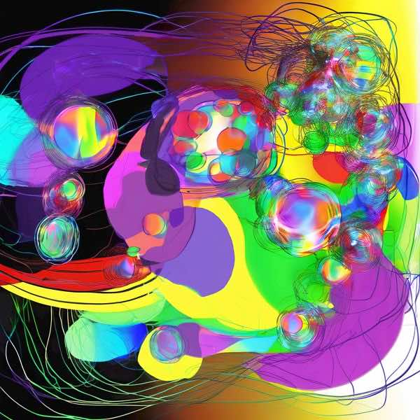 AIアートポスター カナブストラクド「カンディンスキー的矢羽根なき±超現実」 Kanabstracd オリジナル..