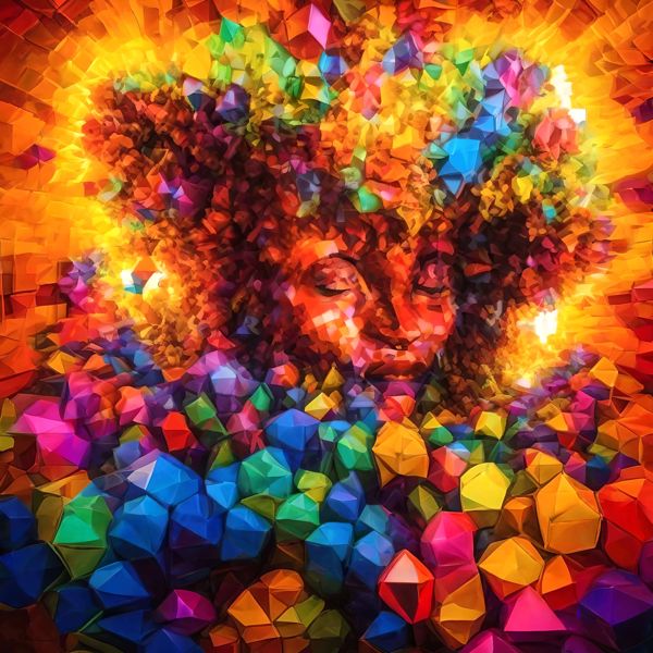 AIアートポスター 単純なグレーに影響されない「4D」 オリジナルアート作品 アートポスター アートプリ..