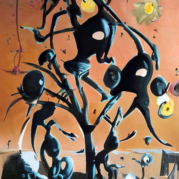 AIアートポスター モンドリアンに影響されないミロに学んだ … オリジナルアート作品 アートポスター アートプリント 壁掛けアート ウォールアート インテリア デジタルアート 現代アート