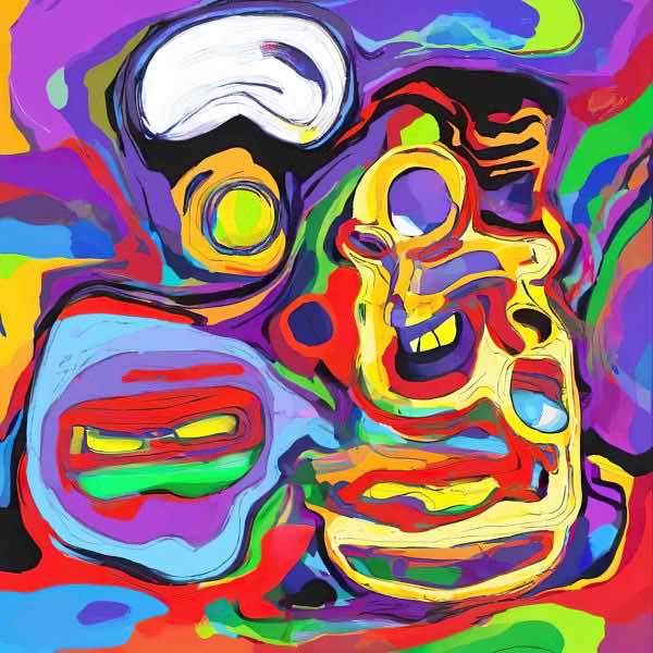 AIアートポスター カナブストラクド「アッペル的矢なき±超現実」 Kanabstracd オリジナルアート作品 アートポスター アートプリント 壁掛けアート ウォールアート インテリア デジタルアート 現代アート