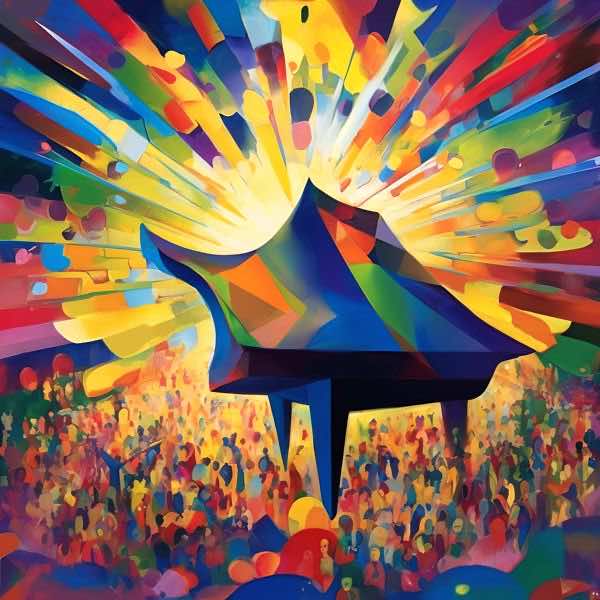 AIアートポスター カナブストラクド「Glee 的結び目なき±超現実」 Kanabstracd オリジナルアート作品 アートポスター アートプリント 壁掛けアート ウォールアート インテリア デジタルアート 現代アート