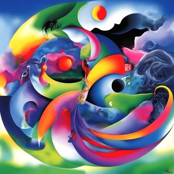 AIアートポスター カナブストラクド「オキーフ的木目なき超現実」 Kanabstracd オリジナルアート作品 ..