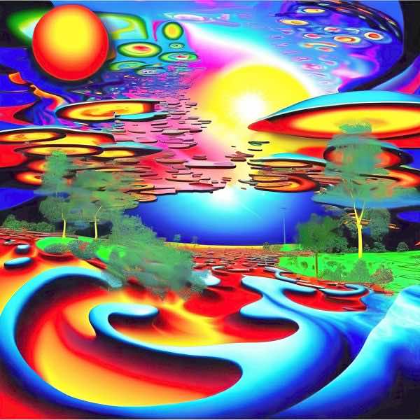 AIアートポスター カナブストラクド「Af Clint 的弓なき超現実」 Kanabstracd オリジナルアート作品 ア..