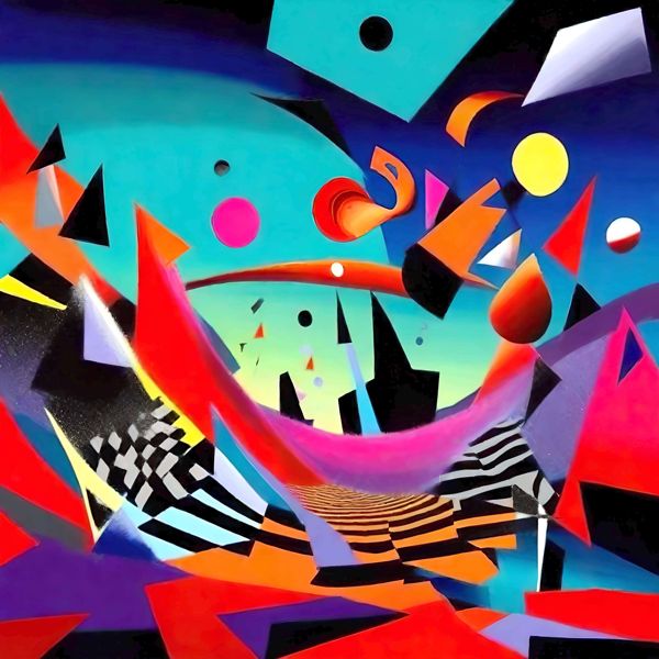 AIアートポスター カナブストラクド「非ダ・ヴィンチ的超現実」 Kanabstracd オリジナルアート作品 アートポスター アートプリント 壁掛けアート ウォールアート インテリア デジタルアート 現代アート