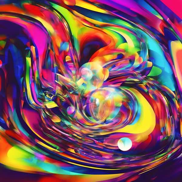 AIアートポスター カナブストラクド「有刺なき超現実と±浸透」 Kanabstracd オリジナルアート作品 アー..