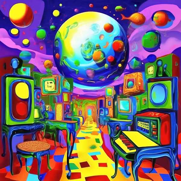 AIアートポスター カナブストラクド「キリコ的矢羽根なき超現実」 Kanabstracd オリジナルアート作品 ..