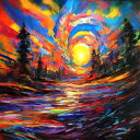 AIアートポスター ネズミパターンに影響されないカナブストラクドによる … オリジナルアート作品 アートポスター アートプリント インテリア(3)