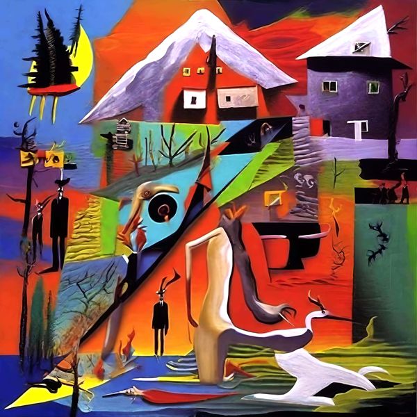 AIアートポスター カナブストラクド「球なき超現実」 Kanabstracd オリジナルアート作品 アートポスタ..