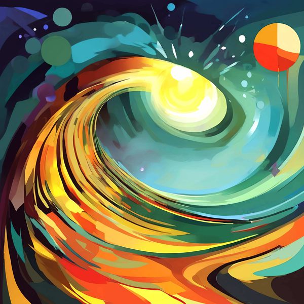 AIアートポスター カナブストラクド「アフ・クリント的結び目なき超現実」 Kanabstracd オリジナルアー..