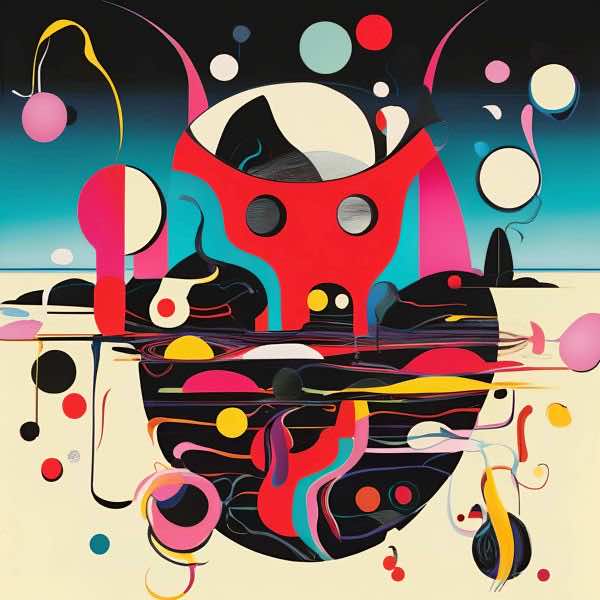 AIアートポスター カナブストラクド「アフ・クリント的螺旋なき±超現実」 Kanabstracd オリジナルアー..