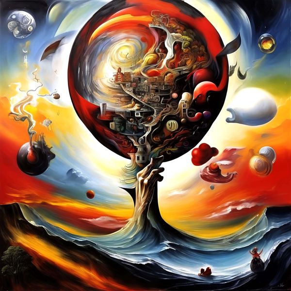 AIアートポスター カナブストラクド「ルーベンス的弓なき超現実」 Kanabstracd オリジナルアート作品 ..