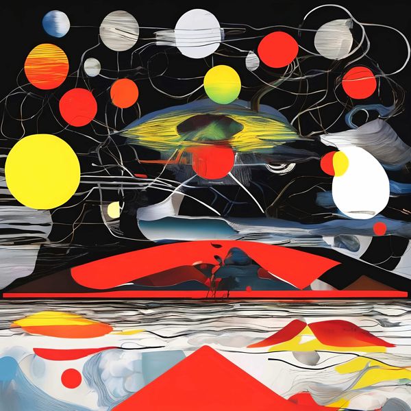 AIアートポスター カナブストラクド「アフ・クリント的螺旋なき±超現実」 Kanabstracd オリジナルアー..