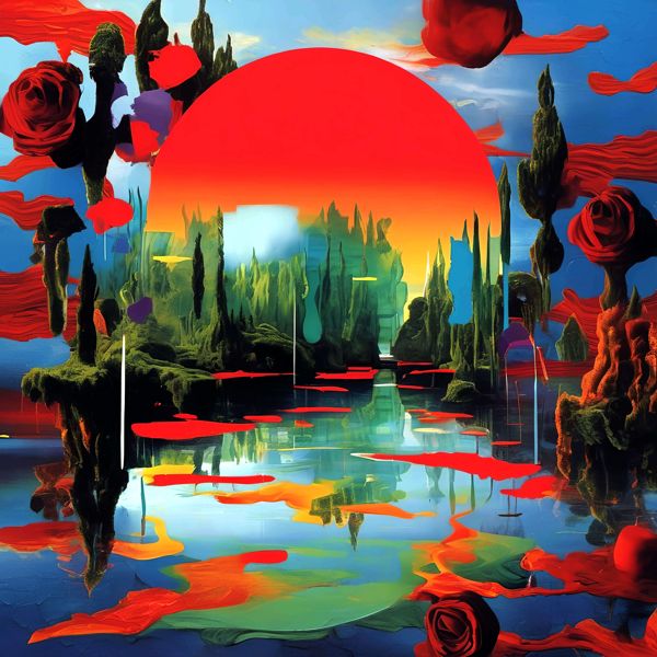 AIアートポスター カナブストラクド「M.ニナガワ的超現実」 Kanabstracd オリジナルアート作品 アート..