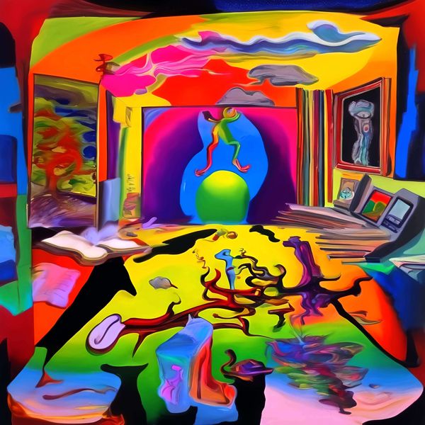 AIアートポスター カナブストラクド「非Clee的網なき超現実」 Kanabstracd オリジナルアート作品 アー..