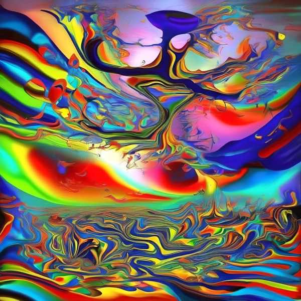 AIアートポスター カナブストラクド「 Af Clint 的超現実」 Kanabstracd オリジナルアート作品 アートポスター アートプリント 壁掛けアート ウォールアート インテリア デジタルアート 現代アート