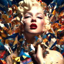 AIアートポスター 単純なグレーに影響されないマリリン風 「3D」 オリジナルアート作品 アートポスター アートプリント 壁掛けアート ウォールアート インテリア デジタルアート 現代アート|詳細画像
