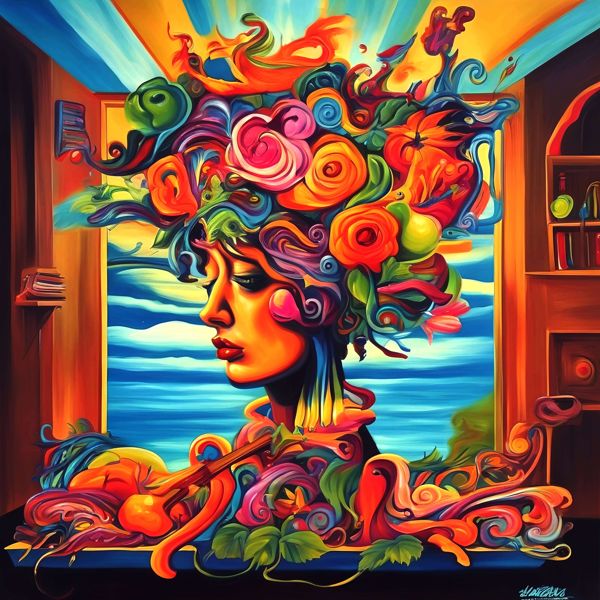 AIアートポスター カナブストラクド「アルチンボルド的粗い網なき超現実」 Kanabstracd オリジナルアート作品 アートポスター アートプリント 壁掛けアート ウォールアート インテリア デジタルアート 現代アート