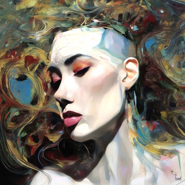 Rakuten - AIアートポスター カナブストラクド「Afklimt 的矢なき±超現実」 Kanabstracd オリジナルアート作品 アートポスター アートプリント 壁掛けアート ウォールアート インテリア デジタルアート 現代アート