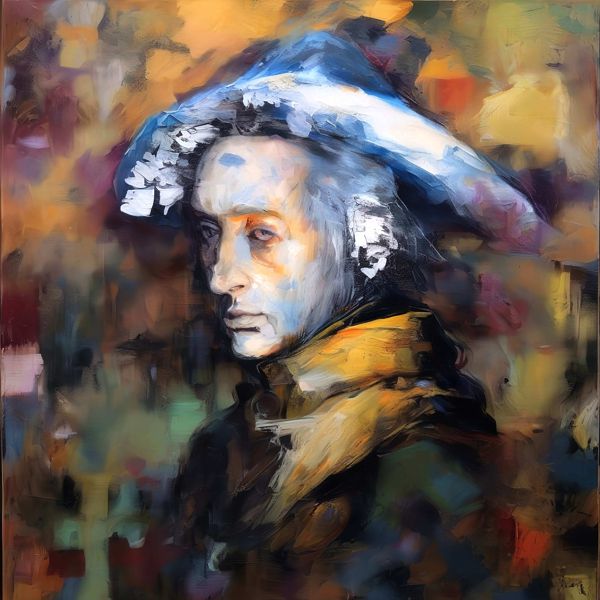 AIアートポスター カナブストラクド「レンブラント的弓なき超現実」 Kanabstracd オリジナルアート作品 アートポスター アートプリント 壁掛けアート ウォールアート インテリア デジタルアート 現代アート