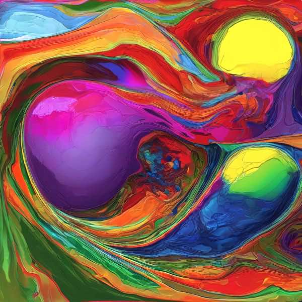 AIアートポスター カナブストラクド「リヒター的矢なき±超現実」 Kanabstracd オリジナルアート作品 ア..