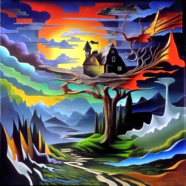 AIアートポスター カナブストラクド「ボールなき超現実」 Kanabstracd オリジナルアート作品 アートポ..