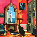 AIアートポスター 有刺に影響されないカナブストラクドとジョルジョ・デ・キリコとによる … オリジナルアート作品 アートポスター アートプリント インテリア