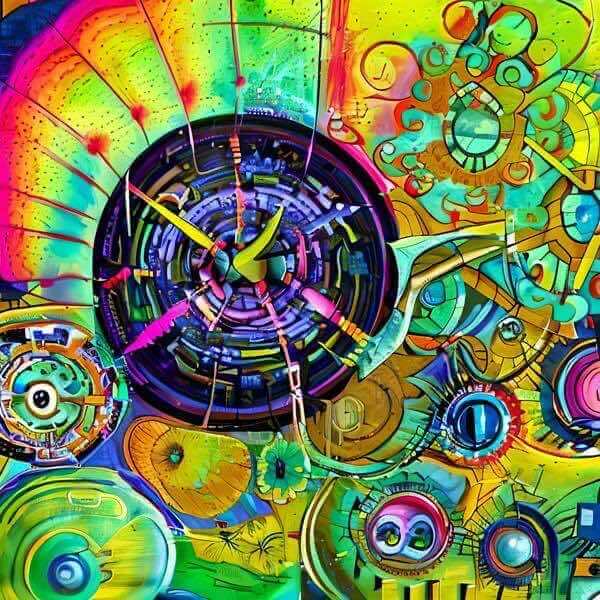 AIアートポスター 否認さたカンディンスキー風 「無限」 オリジナルアート作品 アートポスター アート..