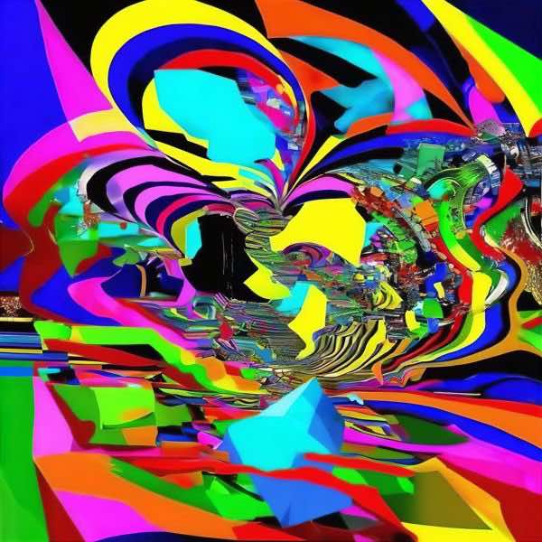 AIアートポスター カナブストラクド「Af Clint 的有刺なき超現実」 Kanabstracd オリジナルアート作品 ..