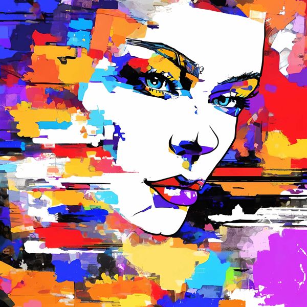 AIアートポスター カナブストラクド「リヒター的結び目なき…」 Kanabstracd オリジナルアート作品 アー..