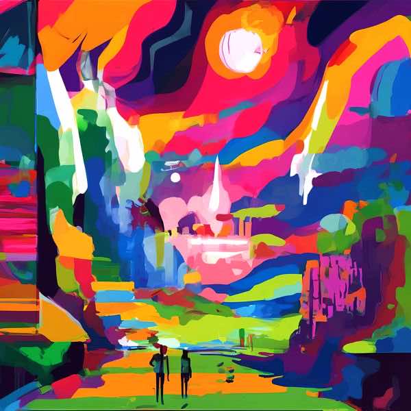 AIアートポスター カナブストラクド「ピカスビア的結び目なき±超現実」 Kanabstracd オリジナルアート作品 アートポスター アートプリ..