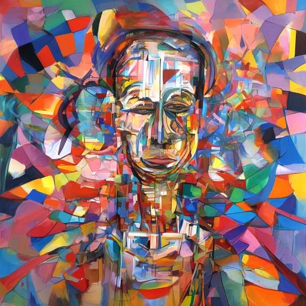 AIアートポスター カナブストラクド「ピカスビア的結び目なき超現実」 Kanabstracd オリジナルアート作..