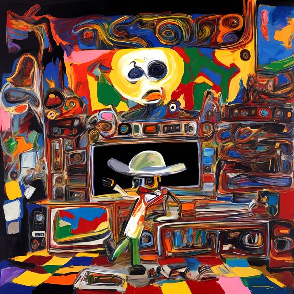 AIアートポスター カナブストラクド「網なき不条理リアリズム」 Kanabstracd オリジナルアート作品 ア..