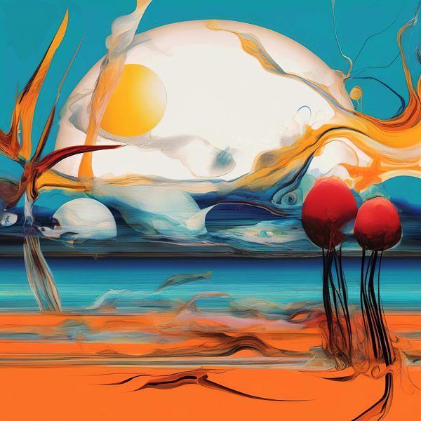 AIアートポスター カナブストラクド「アフ・クリント的螺旋なき±超現実」 Kanabstracd オリジナルアー..