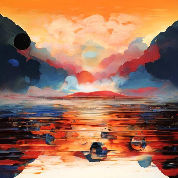 AIアートポスター カナブストラクド「アフ・クリント的立体螺旋なき±超現実」 Kanabstracd オリジナル..