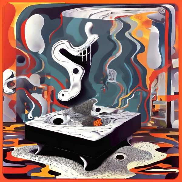 AIアートポスター カナブストラクド「ポロック的弓なき超現実」 Kanabstracd オリジナルアート作品 ア..