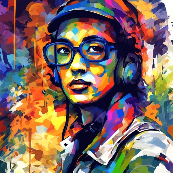 AIアートポスター カナブストラクド「パイカスビア的有刺なき…」 Kanabstracd オリジナルアート作品 ア..