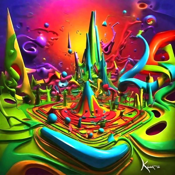 AIアートポスター カナブストラクド「非ボッティチェリ的白黒なき超現実」 Kanabstracd オリジナルアー..