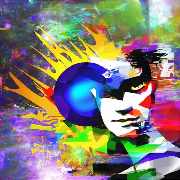 AIアートポスター カナブストラクド「Af Clint 的結び目なき±超現実」 Kanabstracd オリジナルアート作..