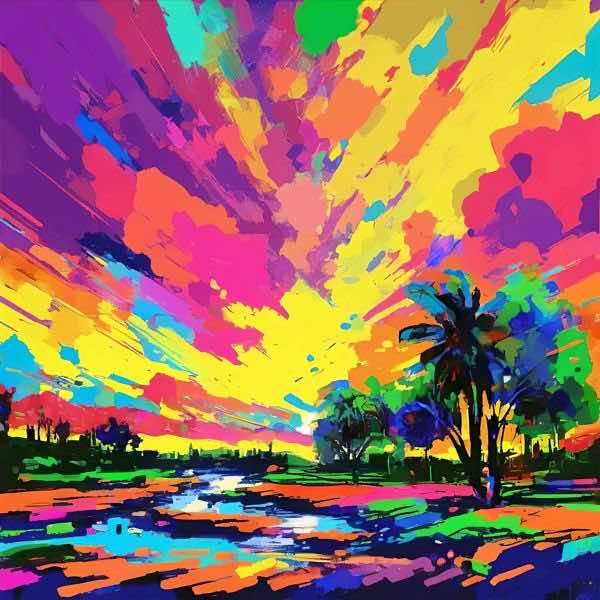 AIアートポスター カナブストラクド「結び目なき±印象主義」 Kanabstracd オリジナルアート作品 アート..